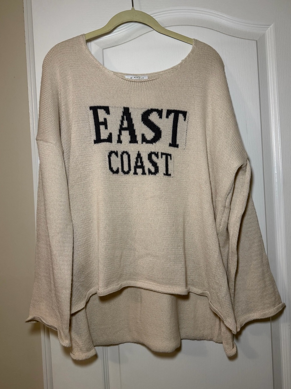 Miracle Cream Knit 'EAST COAST' Pullover Sweater